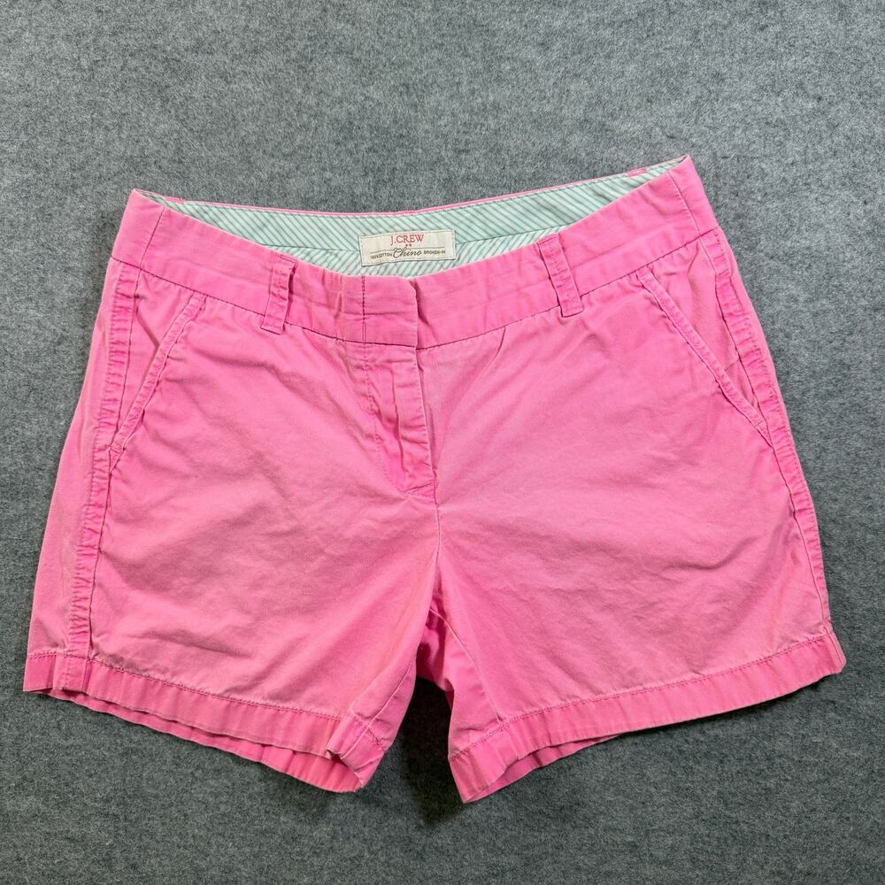 J.Crew Broken-In Chino Shorts Womens 4 Pink 100% Cotton Casual Preppy Summer